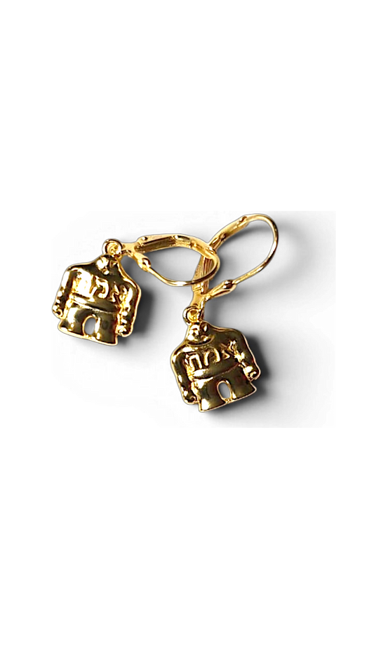 Gold-Plated Earrings Golem