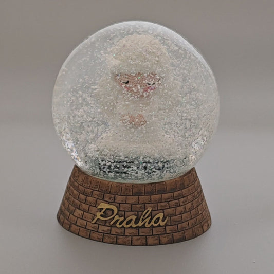 Snow Globe - Angel from Prague - White