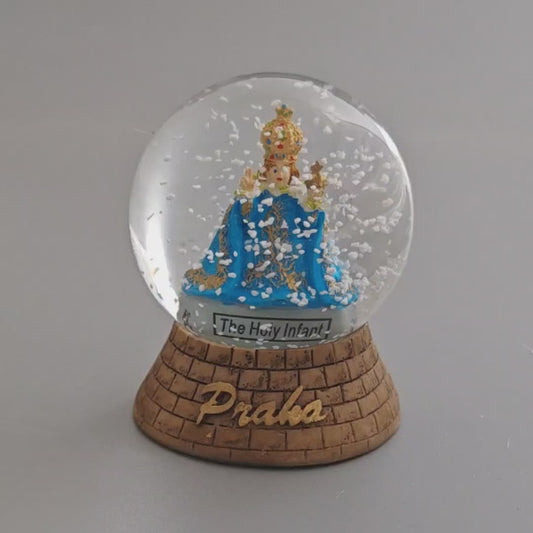 Snow Globe - Infant Jesus of Prague - Blue