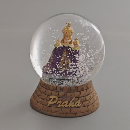 Snow Globe - Infant Jesus of Prague - Purple