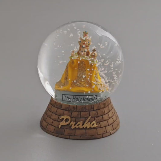 Snow Globe - Infant Jesus of Prague - Yellow