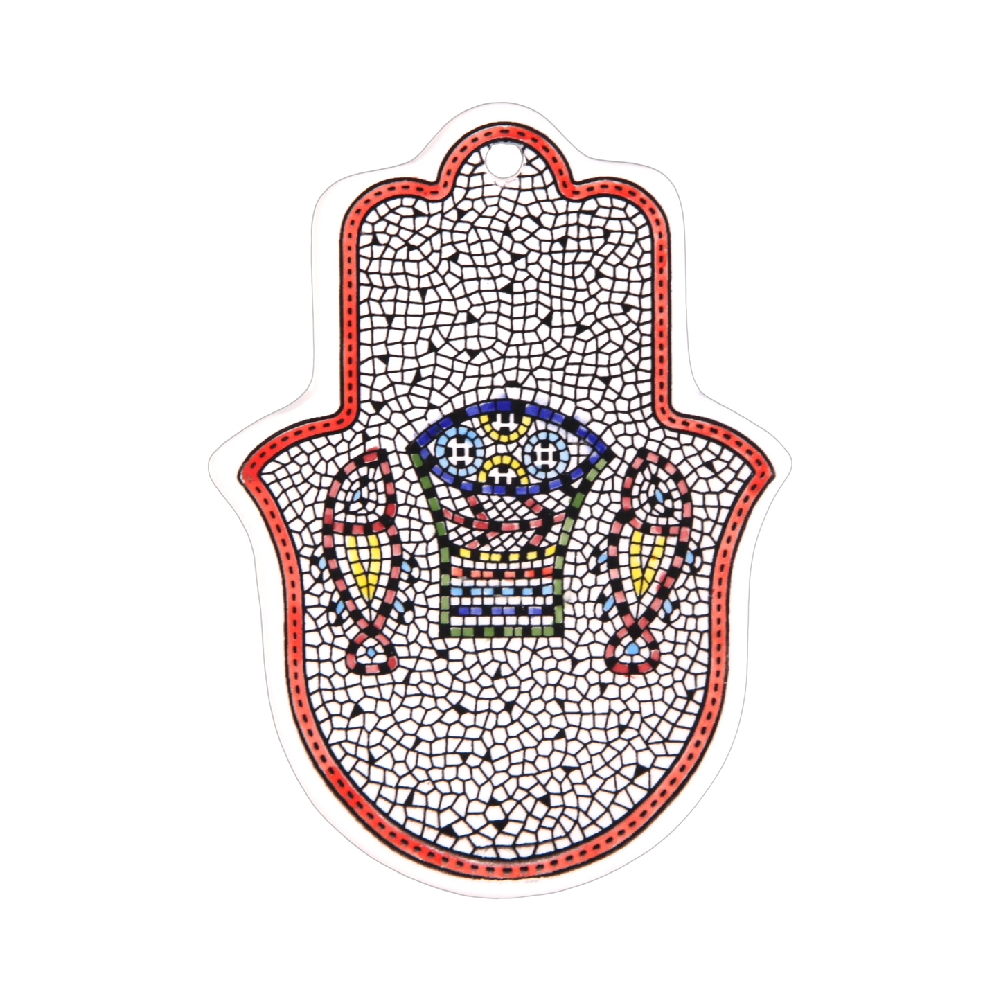 Armenian ceramic Hamsa - Tabgha mosaic