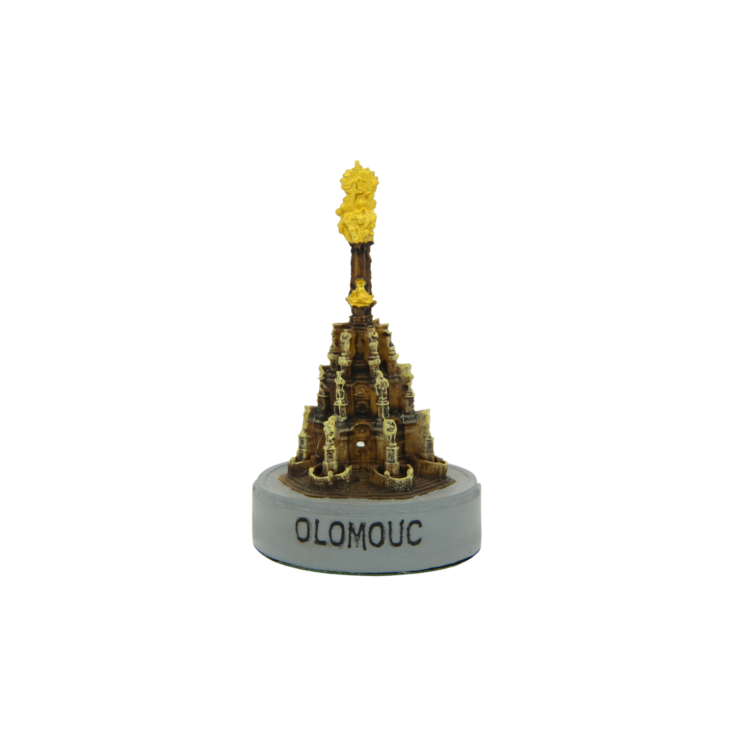 3D mini-model of Holy Trinity Column in gold on white base – Prague Judaica. - Default Title - Prague Judaica