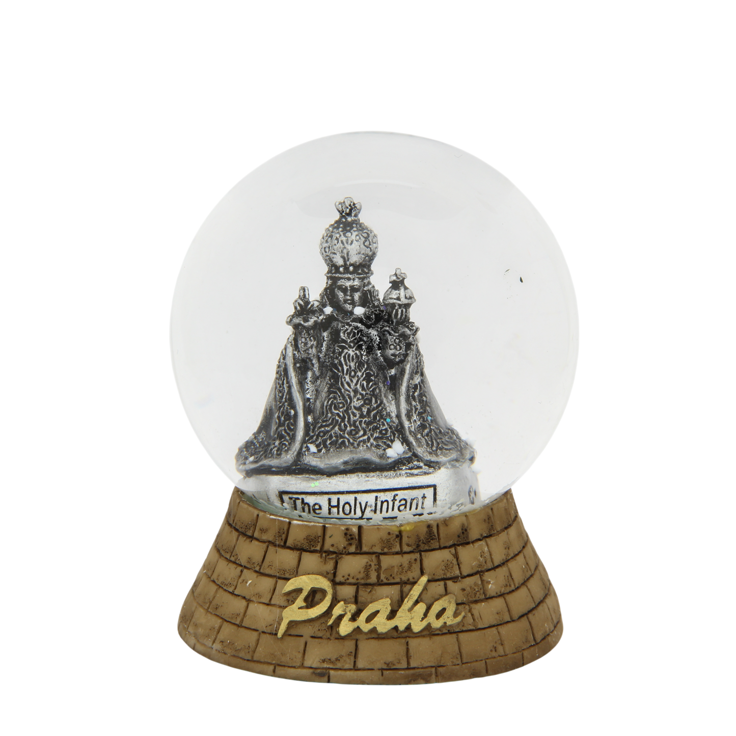 Snow Globe - Infant Jesus of Prague - Silver
