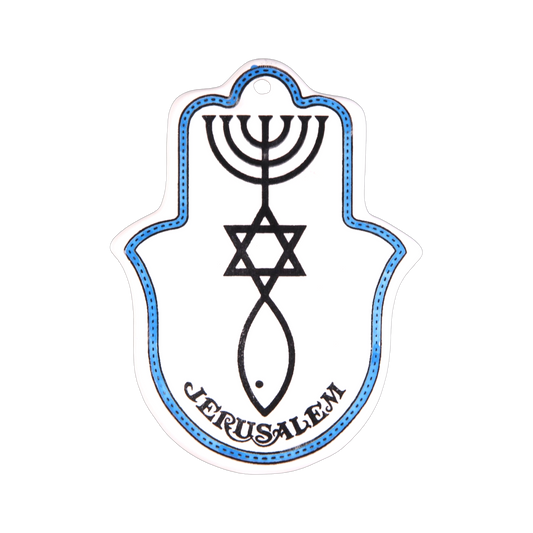Armenian ceramic Hamsa - Messianic Seal