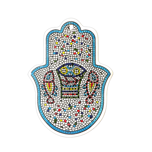 Armenian ceramic Hamsa - Tabgha mosaic