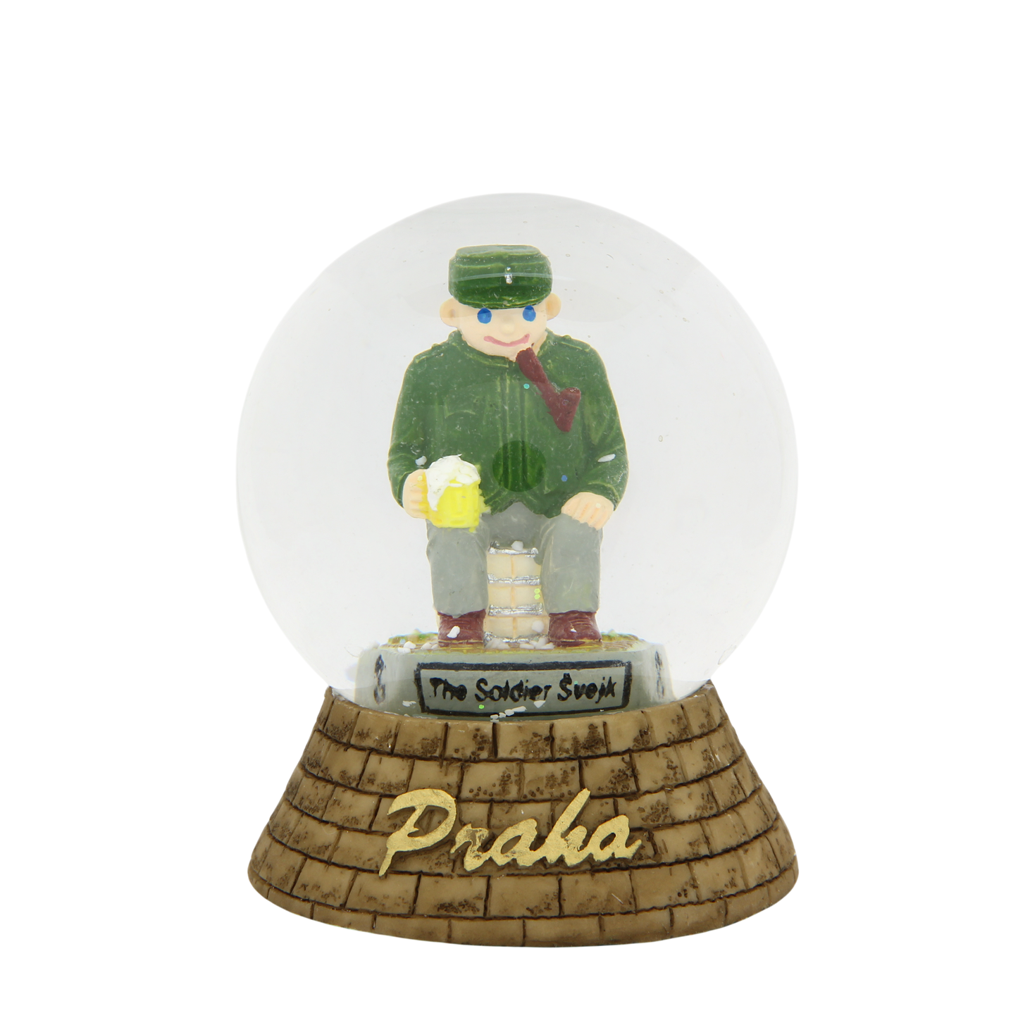 Snow Globe - Brave Soldier  Švejk with beer