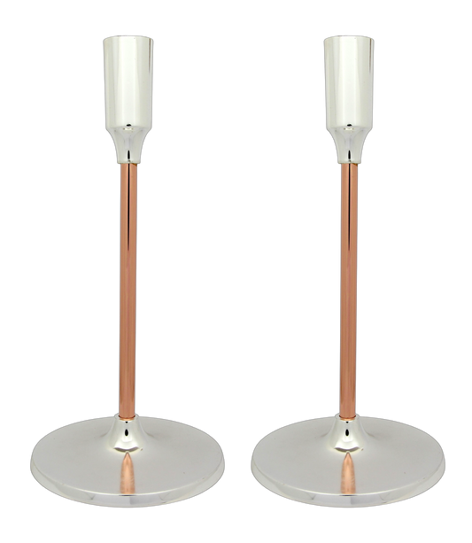 Shabbat candlesticks - Shiny Copper Finish