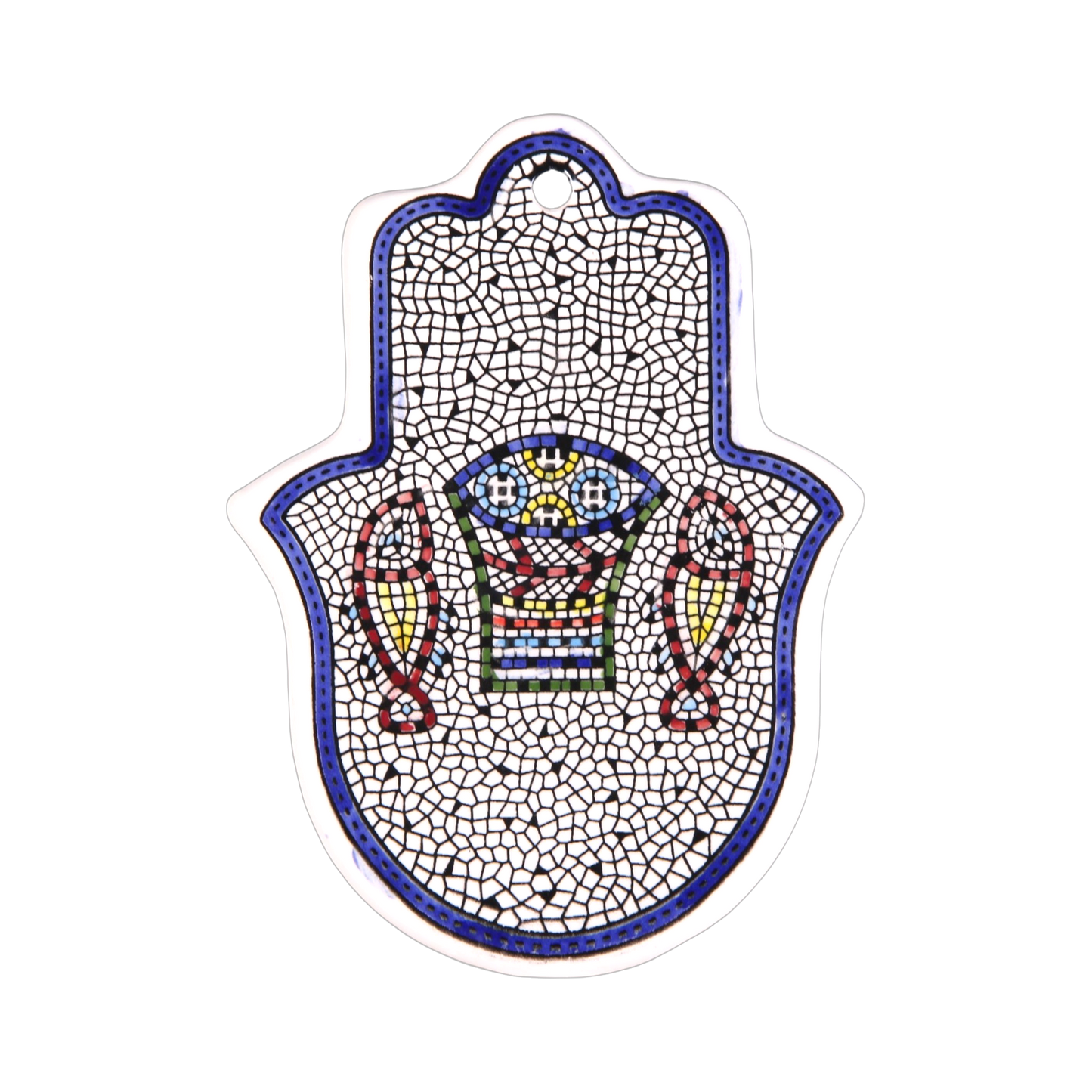 Armenian ceramic Hamsa - Tabgha mosaic