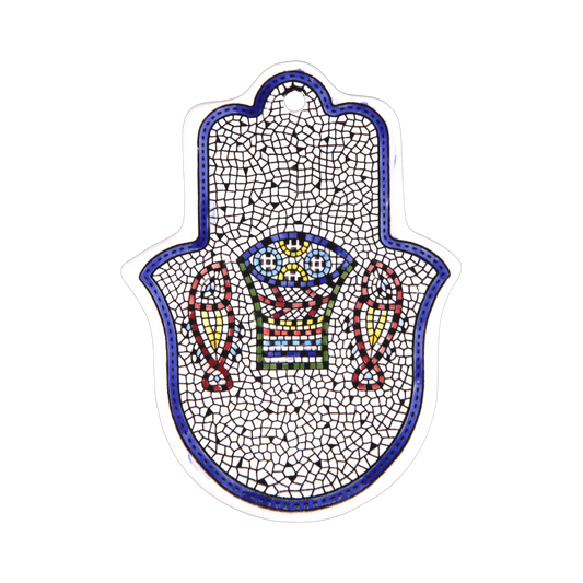 Armenian ceramic Hamsa - Tabgha mosaic