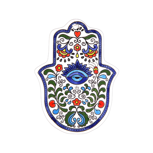 Armenian ceramic Hamsa - Blue Eye