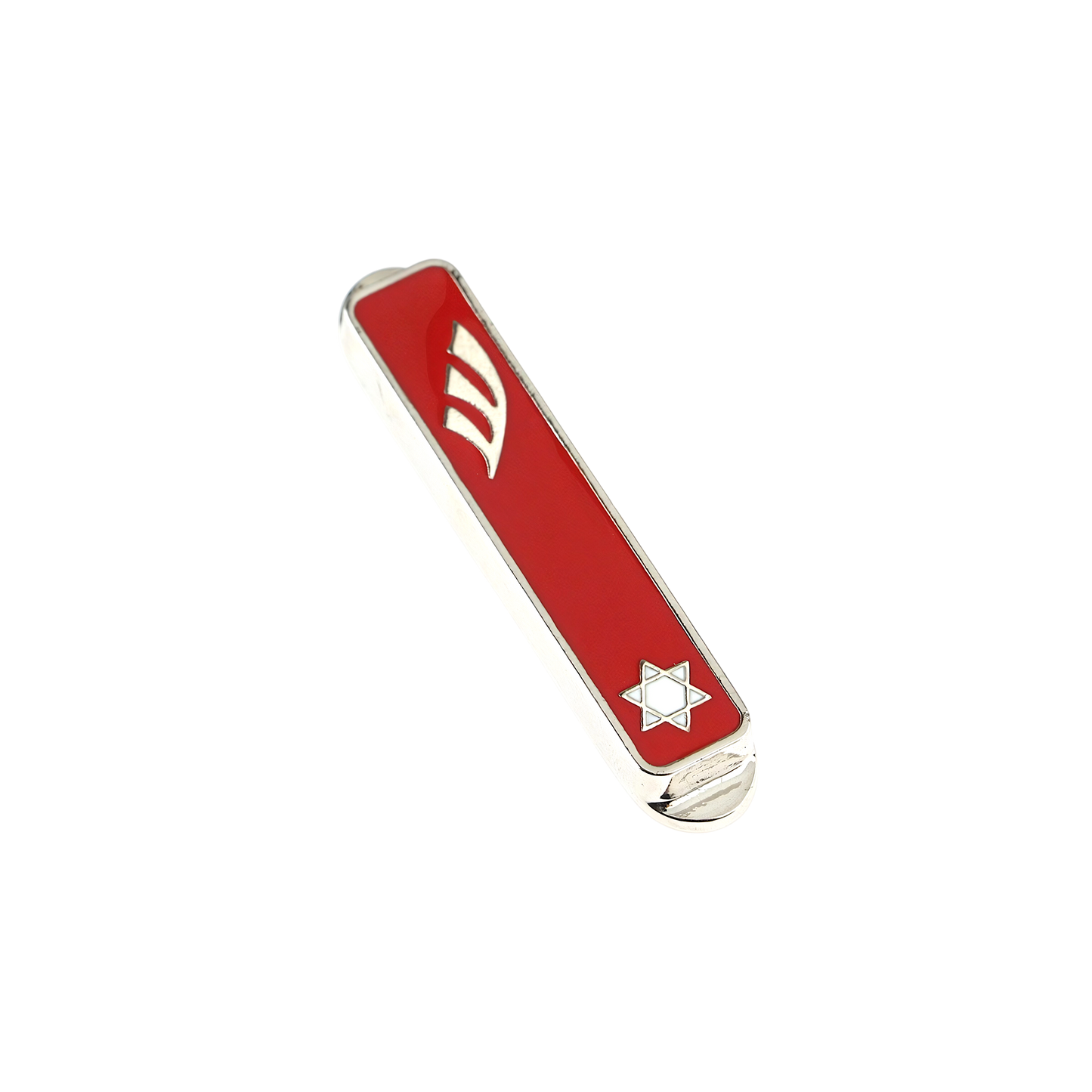 Nickel Car Mezuzah - Star of David