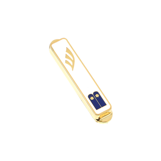 Nickel Car Mezuzah - Ten Commandments