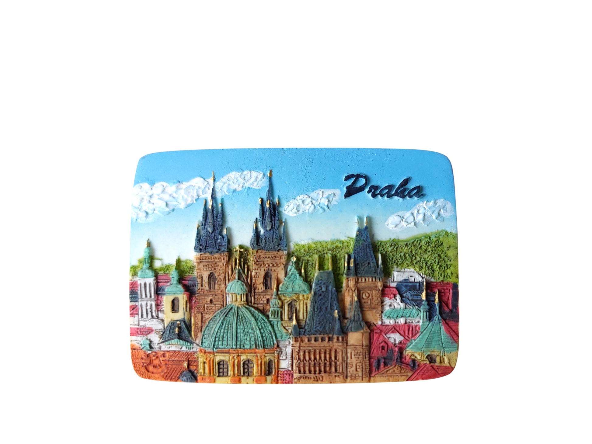 Ceramic magnet featuring Prague towers design – Prague Judaica. - Default Title - Prague Judaica