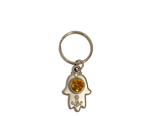 Small Hamsa Keychain - Yellow Stone