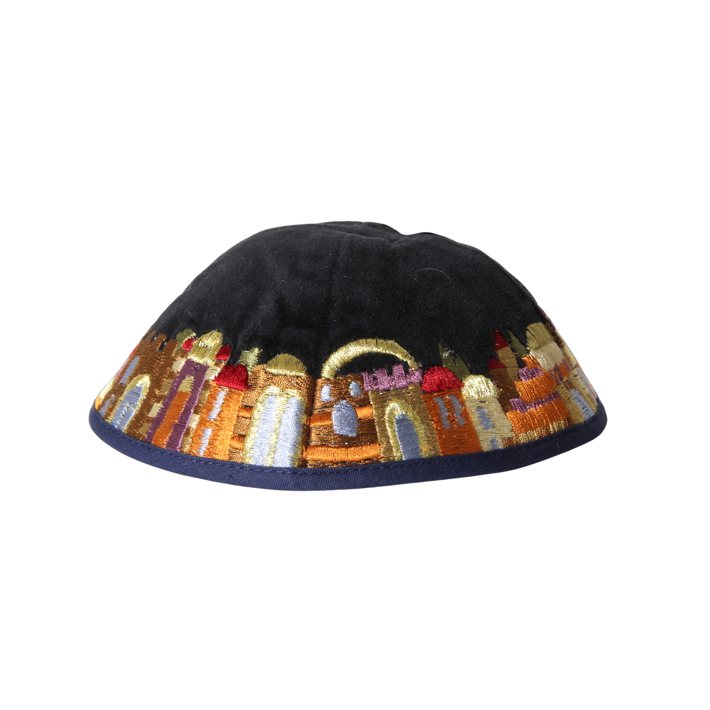 Kipa Emanuel sametová vyšívaná - Jeruzalém