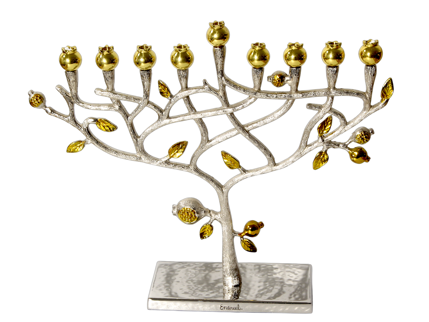Chanukiah Menorah Emanuel - Pomegranate Tree