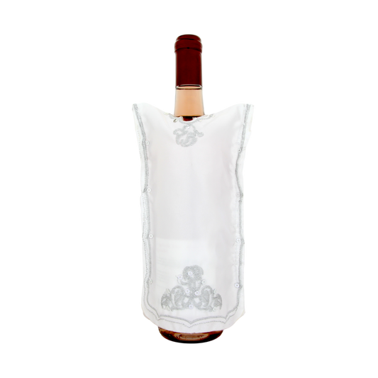 Saténový obal na láhev vína – Šabat a Jom Tov