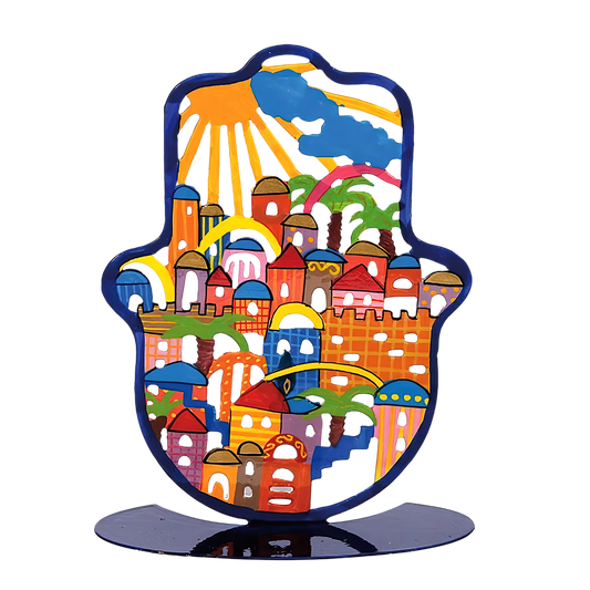 Hamsa stojící Emanuel - velká - Jeruzalém