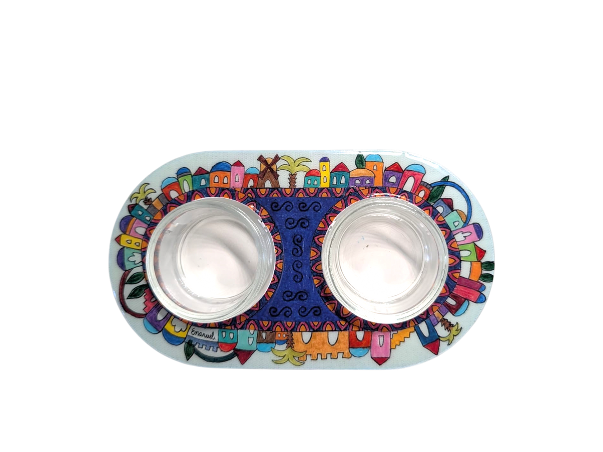 Shabbat Candle Holders Emanuel for Tea Light Candles