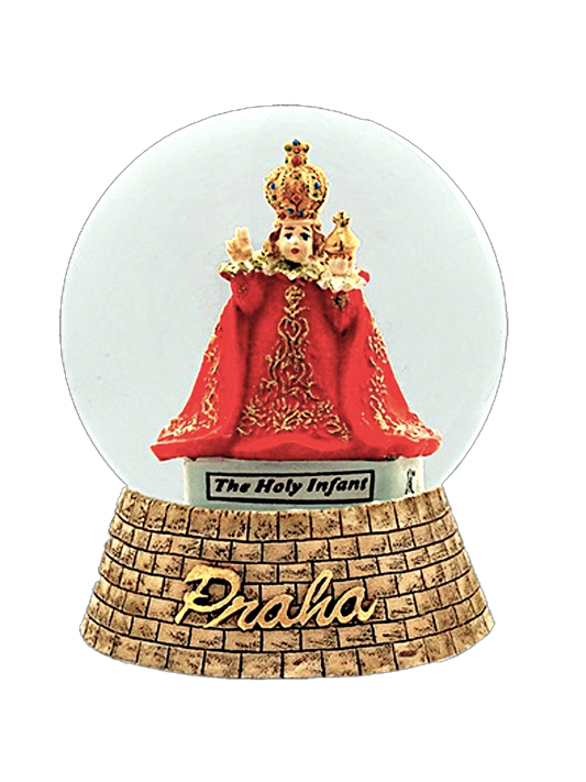 Snow Globe - Infant Jesus of Prague - Red - small
