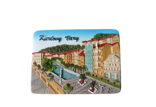 Keramický magnet - Karlovy Vary - Vřídelní kolonáda 