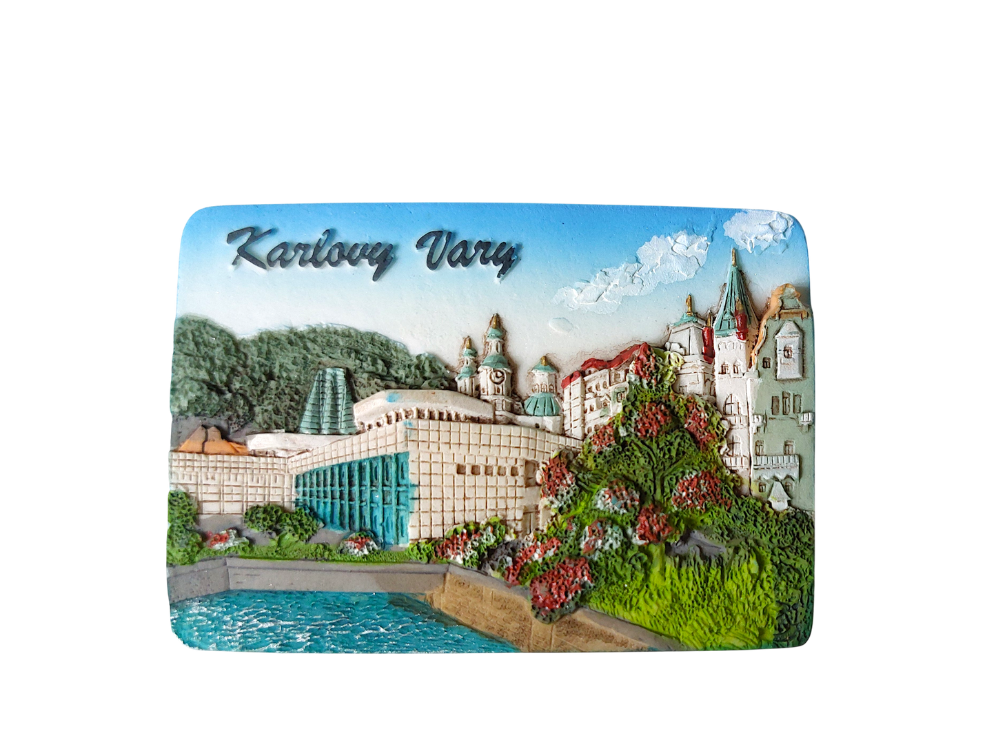 Keramický magnet - Karlovy Vary - Vřídlo