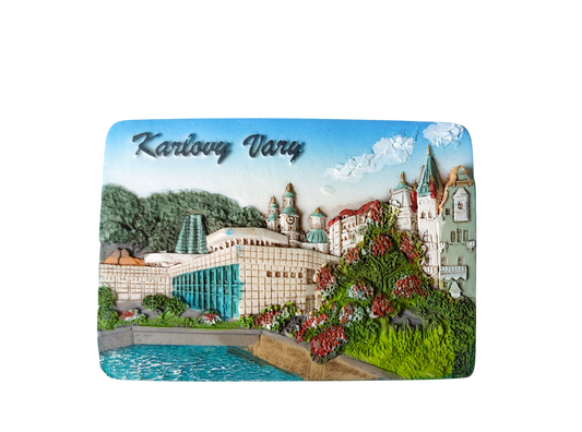 Keramický magnet - Karlovy Vary - Vřídlo