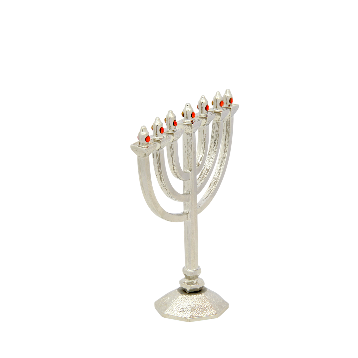 Crystal Mini-Menorah - Silver plated - Hyacinth