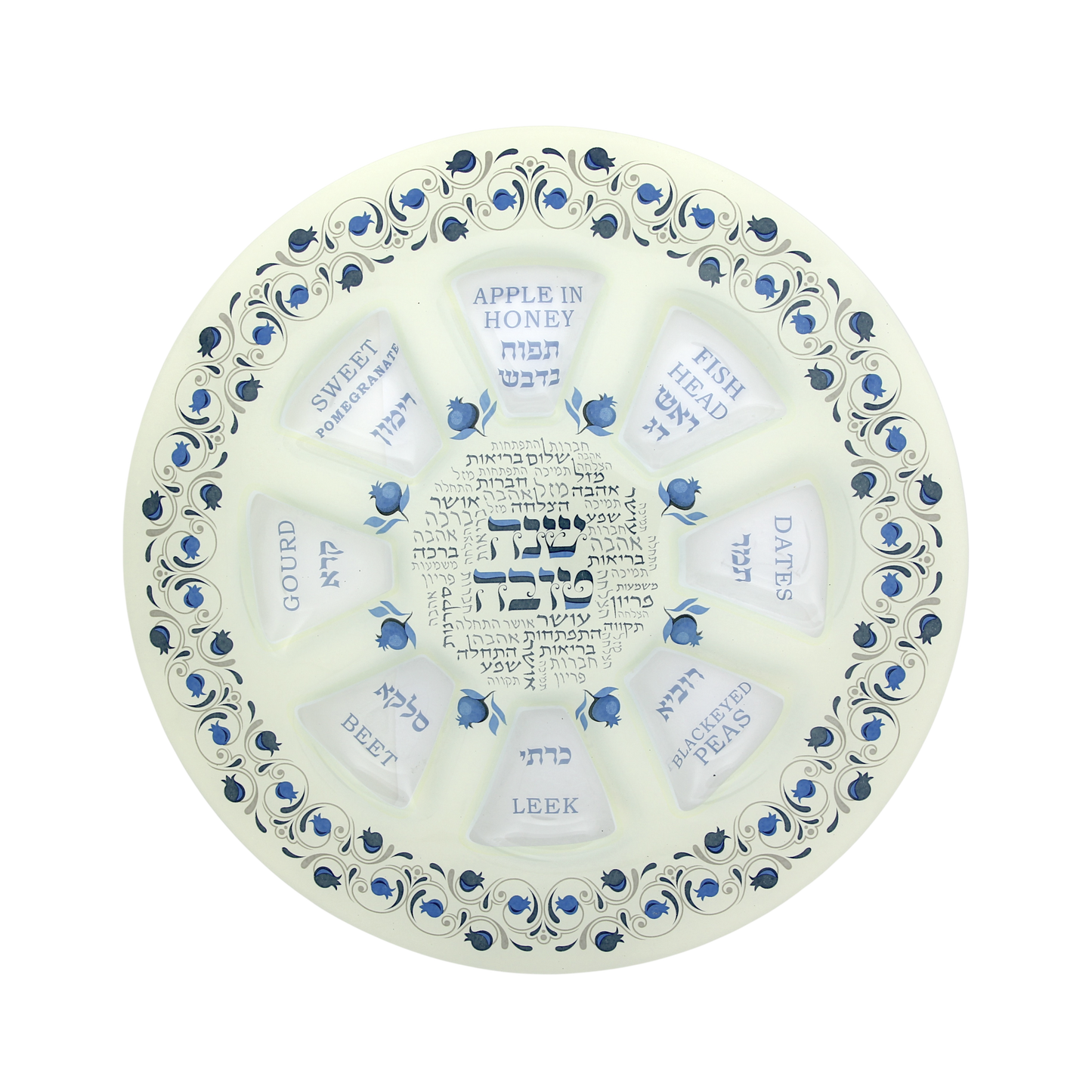 Rosh Hashana plate - Glass