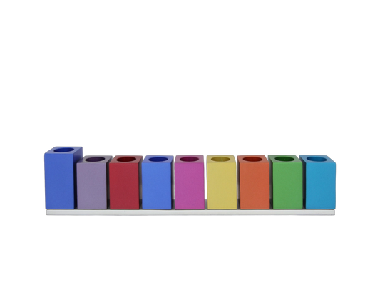 Chanukiah Menorah Emanuel - Multicolour Cubes