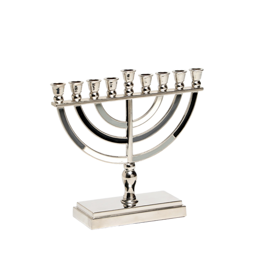 Chanukiah Menorah Silver Colour - Grey - Black