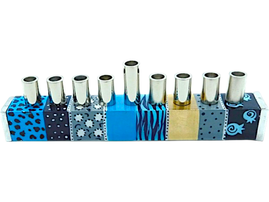 Chanukiah Menorah - Cheerful Blue