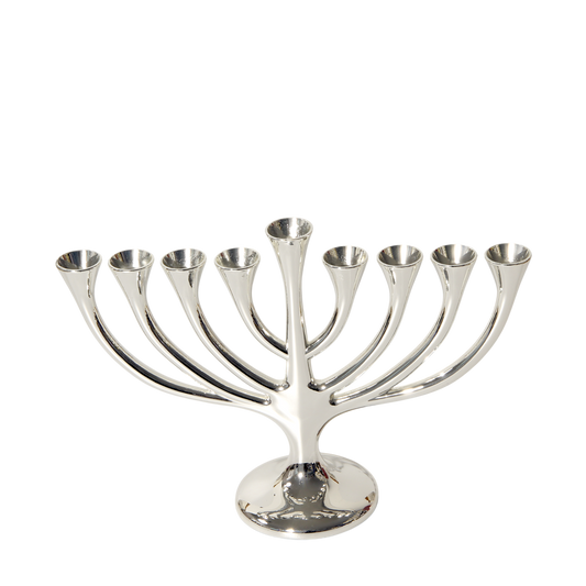 Chanukiah Menorah "Tree" - Silver colour
