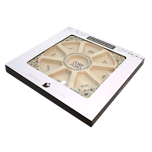 Rosh Hashana plate - Natural Bamboo