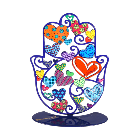 Hamsa stojící Emanuel - střední - srdce