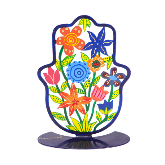 Hamsa stojící Emanuel - střední - květiny