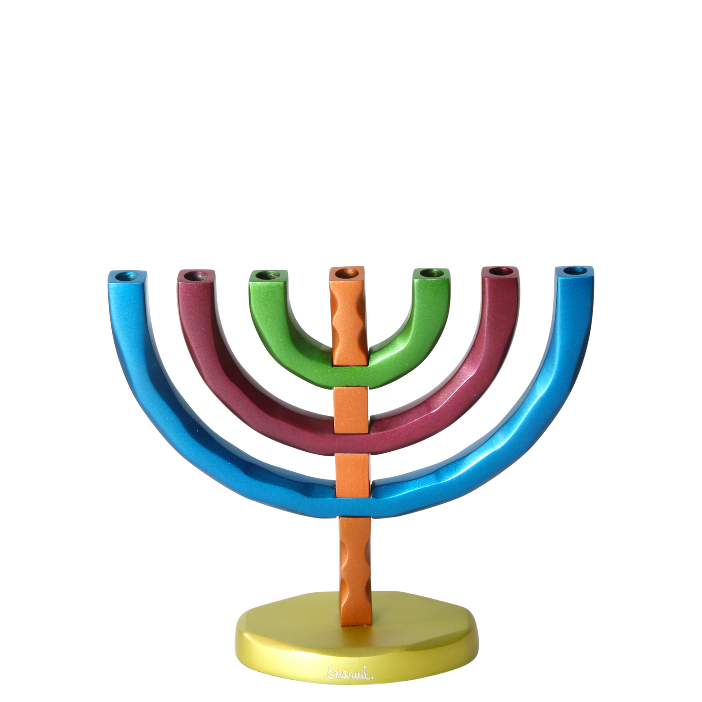 Menorah - 7 Branches Emanuel - Coloured
