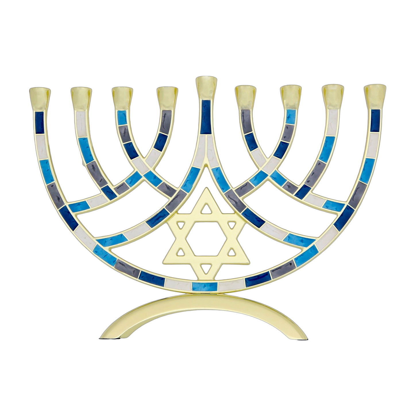 Chanukiah Menorah Star of David - Blue