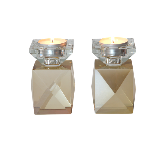 Crystal Shabbat Candlestick - Light