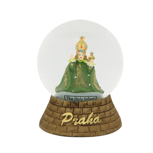 Snow Globe - Infant Jesus of Prague - Green