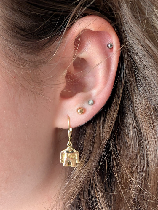 Gold-Plated Earrings Golem